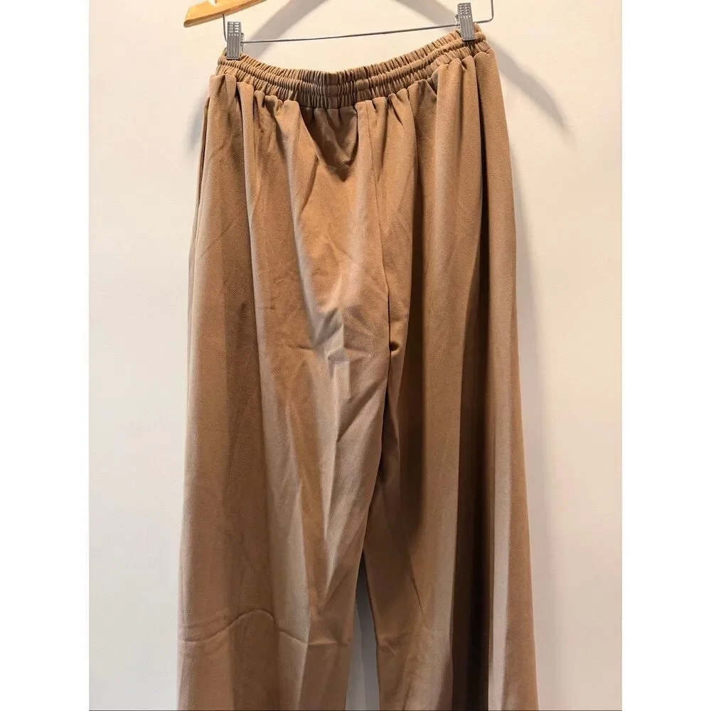 Crepe Woven Wide Leg Pant 33 - Mocha